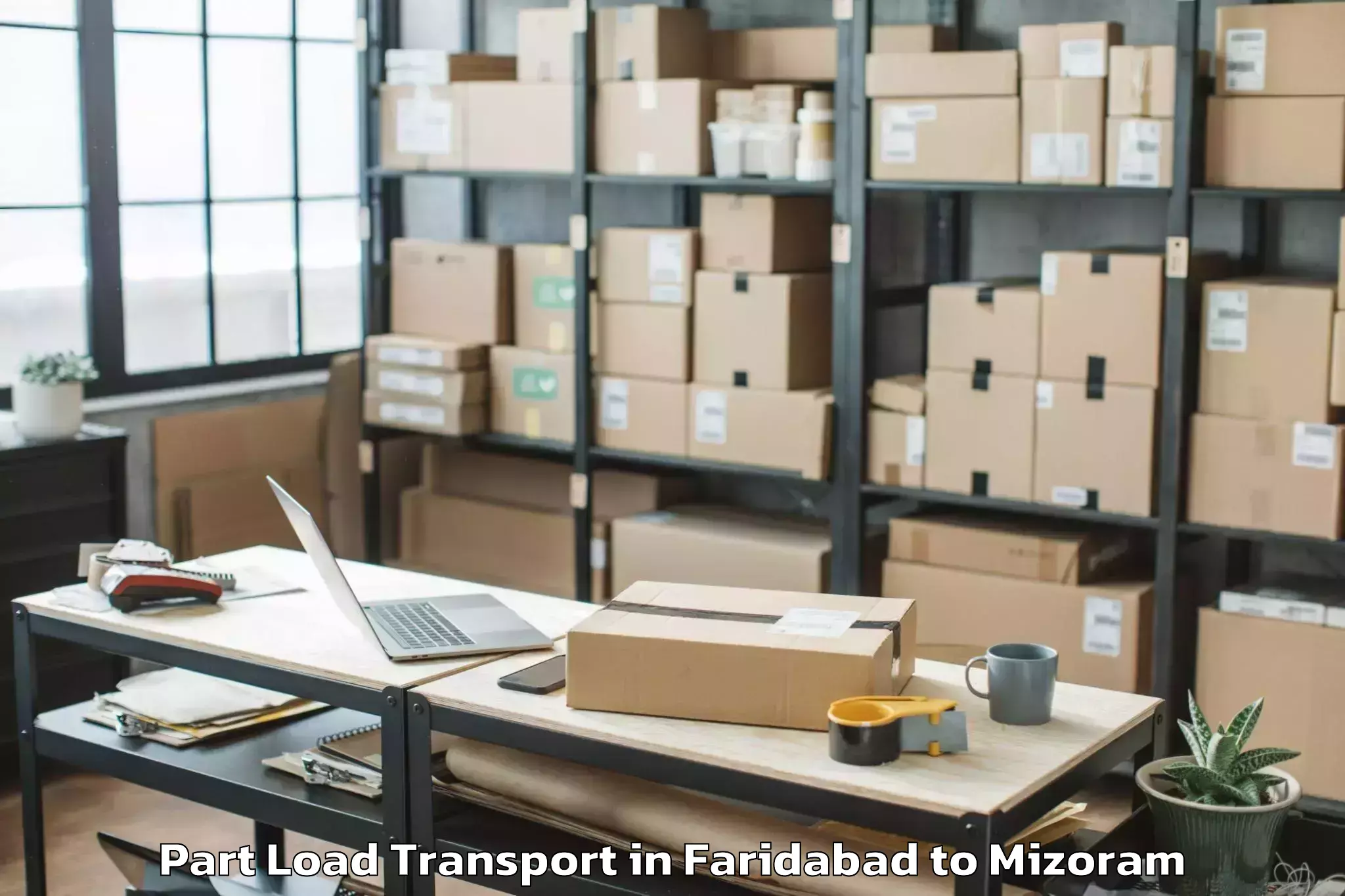 Faridabad to Sairang Part Load Transport Booking